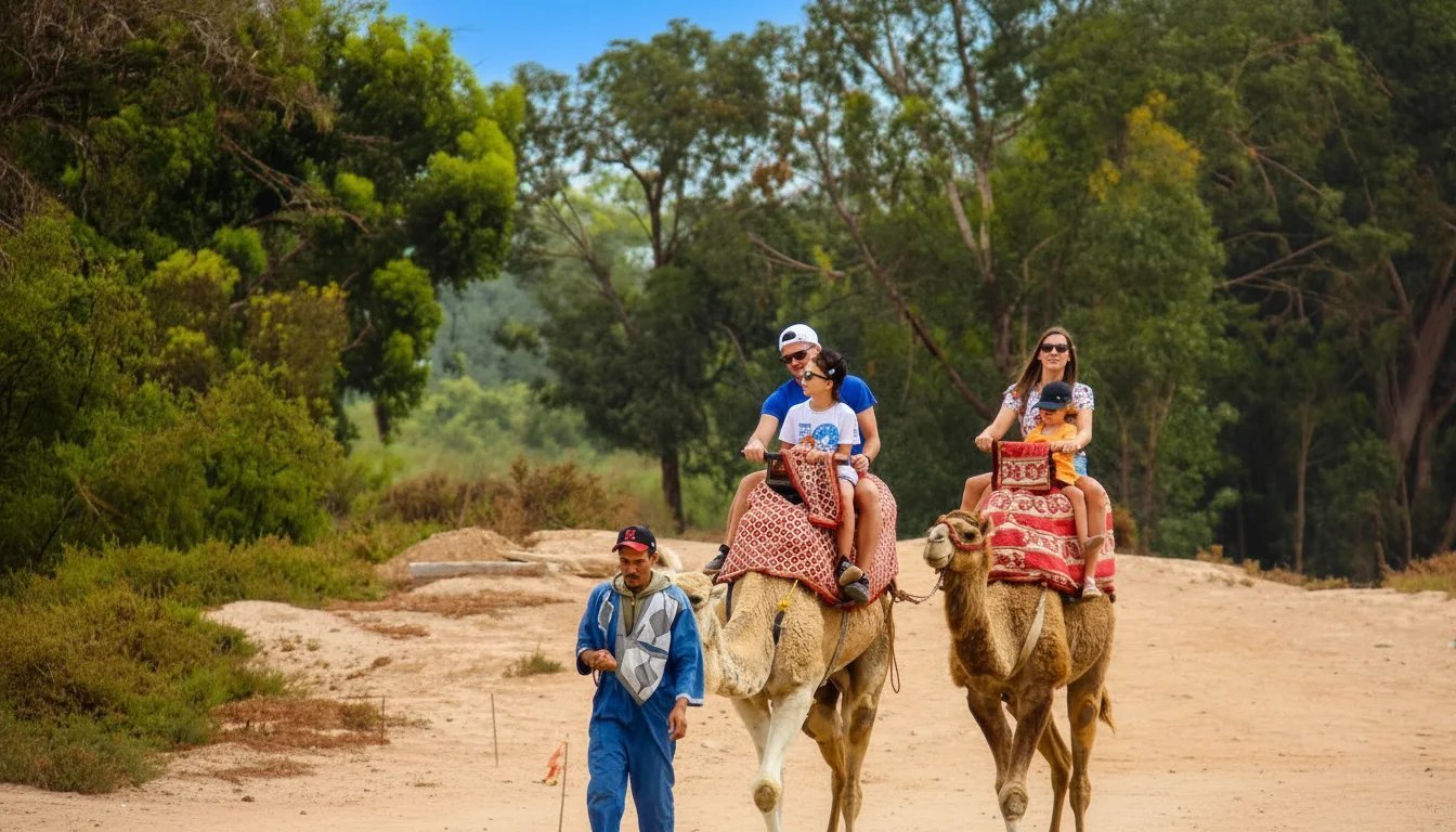 River and forest camel ride with mint tea
