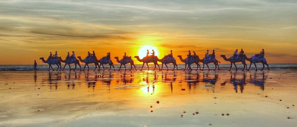 camel ride banana beach